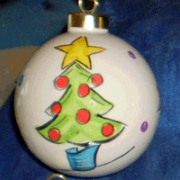 Bauble Christmas Handpainted Ceramic and Personalised Christmas Tree