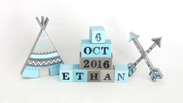 personalised wooden blocks baby